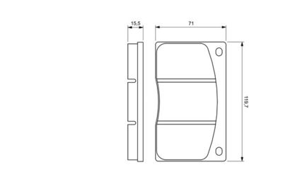 0986424684 BOSCH Комплект тормозных колодок, дисковый тормоз