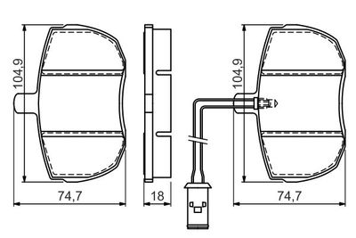 0986494535 BOSCH Комплект тормозных колодок, дисковый тормоз