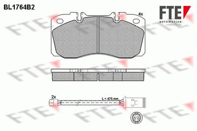 BL1764B2 FTE Комплект тормозных колодок, дисковый тормоз