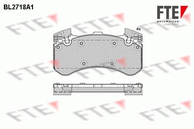 9010943 FTE Комплект тормозных колодок, дисковый тормоз