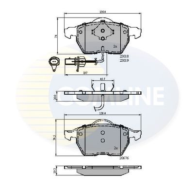 CBP11542 COMLINE Комплект тормозных колодок, дисковый тормоз