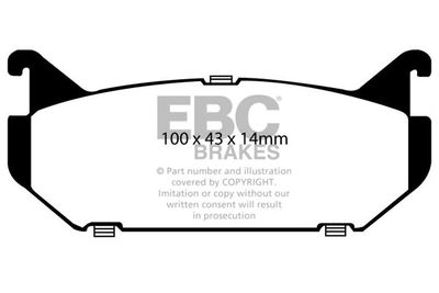 DP4972R EBC Brakes Комплект тормозных колодок, дисковый тормоз