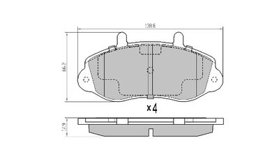 FBP1140 FREMAX Комплект тормозных колодок, дисковый тормоз