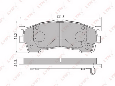 BD5101 LYNXauto Комплект тормозных колодок, дисковый тормоз