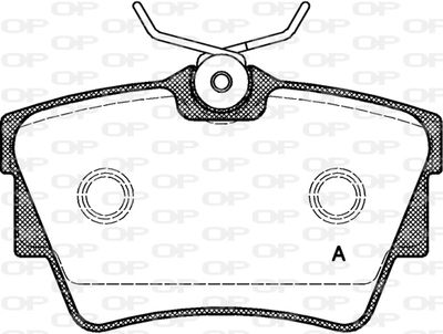 BPA059110 OPEN PARTS Комплект тормозных колодок, дисковый тормоз