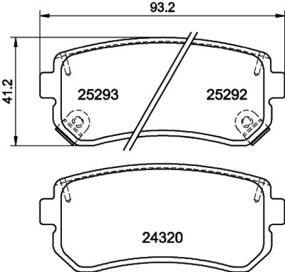 8DB355030301 HELLA PAGID Комплект тормозных колодок, дисковый тормоз