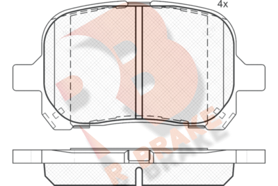 RB1632 R BRAKE Комплект тормозных колодок, дисковый тормоз