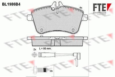 BL1986B4 FTE Комплект тормозных колодок, дисковый тормоз