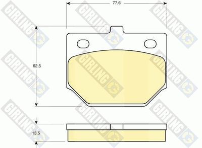6101879 GIRLING Комплект тормозных колодок, дисковый тормоз
