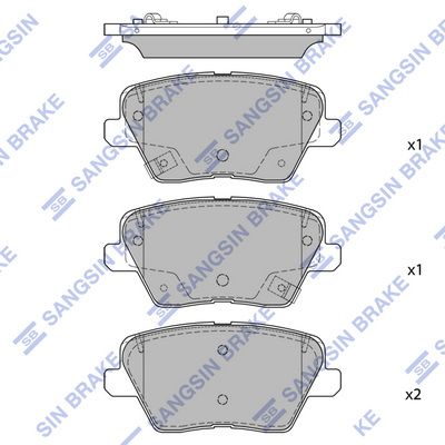 SP4442 Hi-Q Комплект тормозных колодок, дисковый тормоз