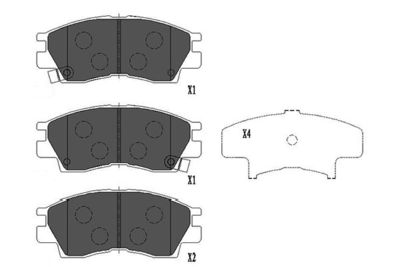 KBP5526 KAVO PARTS Комплект тормозных колодок, дисковый тормоз