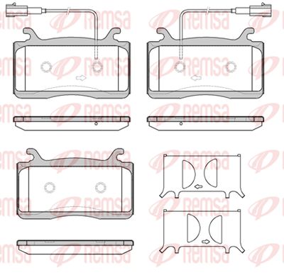 175922 REMSA Комплект тормозных колодок, дисковый тормоз