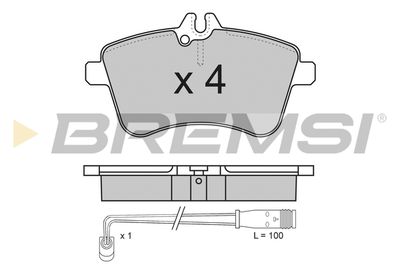 BP3172 BREMSI Комплект тормозных колодок, дисковый тормоз