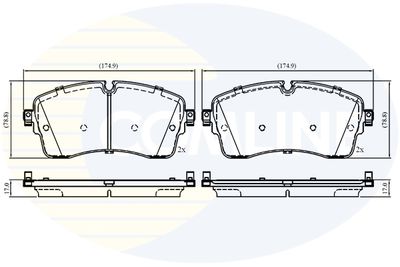 CBP02761 COMLINE Комплект тормозных колодок, дисковый тормоз