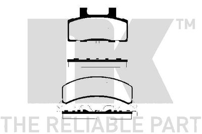 229209 NK Комплект тормозных колодок, дисковый тормоз