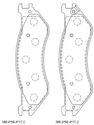 KD6330 ASIMCO Комплект тормозных колодок, дисковый тормоз