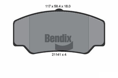 BPD1752 BENDIX Braking Комплект тормозных колодок, дисковый тормоз