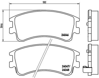 P49032 BREMBO Комплект тормозных колодок, дисковый тормоз