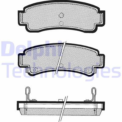 LP807 DELPHI Комплект тормозных колодок, дисковый тормоз