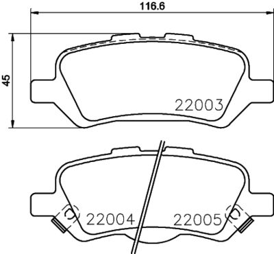 8DB355036951 HELLA PAGID Комплект тормозных колодок, дисковый тормоз