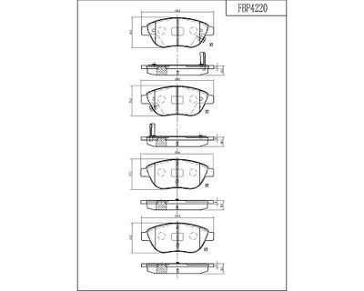 FBP4220 FI.BA Комплект тормозных колодок, дисковый тормоз