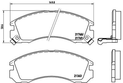 P54017X BREMBO Комплект тормозных колодок, дисковый тормоз