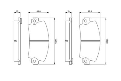 0986463473 BOSCH Комплект тормозных колодок, дисковый тормоз