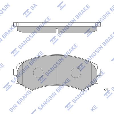 SP2075 Hi-Q Комплект тормозных колодок, дисковый тормоз