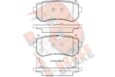 RB1948 R BRAKE Комплект тормозных колодок, дисковый тормоз