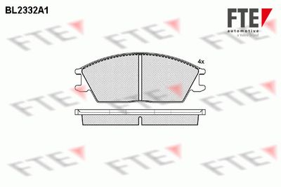 BL2332A1 FTE Комплект тормозных колодок, дисковый тормоз