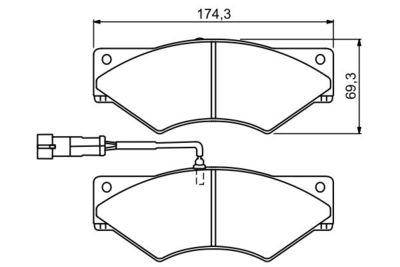 0986494296 BOSCH Комплект тормозных колодок, дисковый тормоз