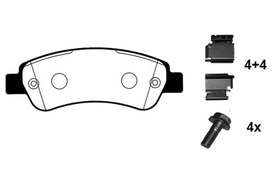 RA08870K1 RAICAM Комплект тормозных колодок, дисковый тормоз