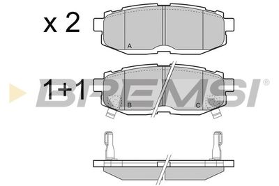 BP3408 BREMSI Комплект тормозных колодок, дисковый тормоз