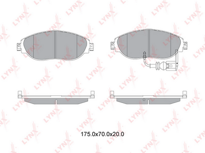 BD8042 LYNXauto Комплект тормозных колодок, дисковый тормоз