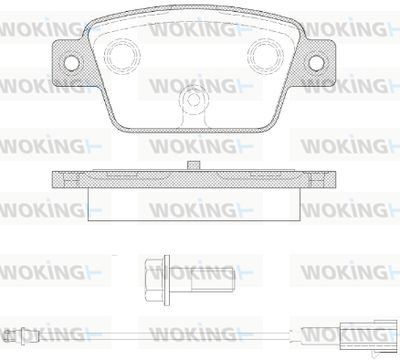 P961312 WOKING Комплект тормозных колодок, дисковый тормоз