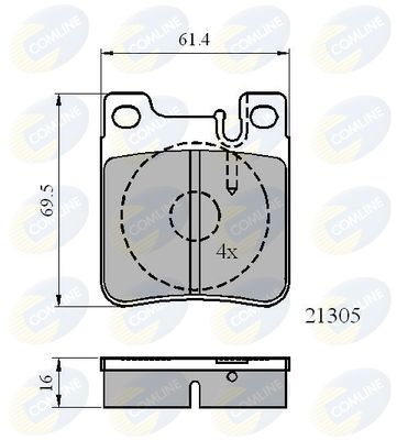 CBP0702 COMLINE Комплект тормозных колодок, дисковый тормоз