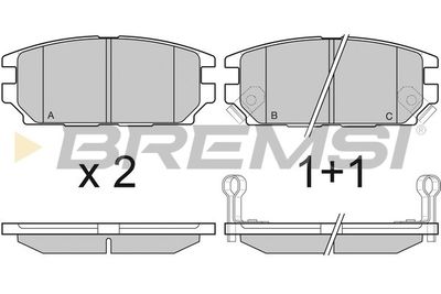 BP3034 BREMSI Комплект тормозных колодок, дисковый тормоз