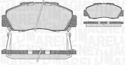 363916060274 MAGNETI MARELLI Комплект тормозных колодок, дисковый тормоз