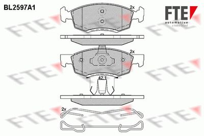 BL2597A1 FTE Комплект тормозных колодок, дисковый тормоз