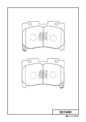 D2136M MK Kashiyama Комплект тормозных колодок, дисковый тормоз