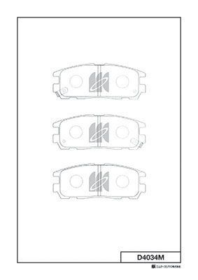 D4034M MK Kashiyama Комплект тормозных колодок, дисковый тормоз