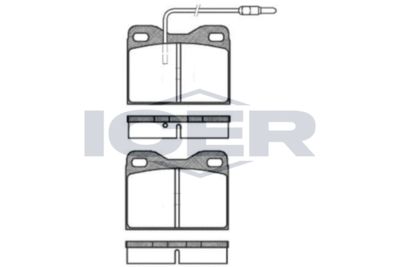 180458 ICER Комплект тормозных колодок, дисковый тормоз