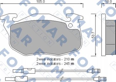 FO769481 FOMAR Friction Комплект тормозных колодок, дисковый тормоз