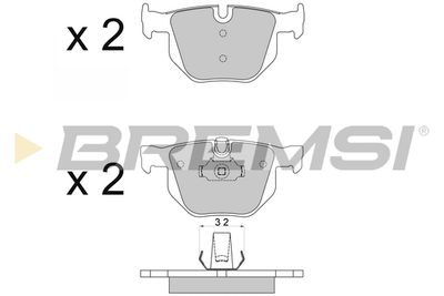 BP3509 BREMSI Комплект тормозных колодок, дисковый тормоз