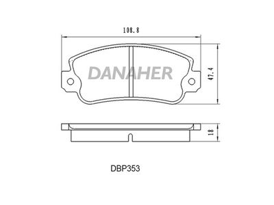 DBP353 DANAHER Комплект тормозных колодок, дисковый тормоз