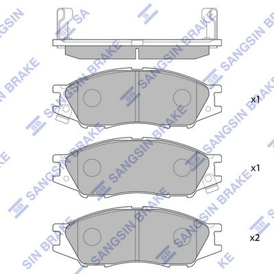 SP1156 Hi-Q Комплект тормозных колодок, дисковый тормоз