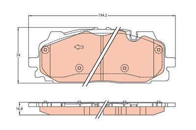 GDB2158 TRW Комплект тормозных колодок, дисковый тормоз