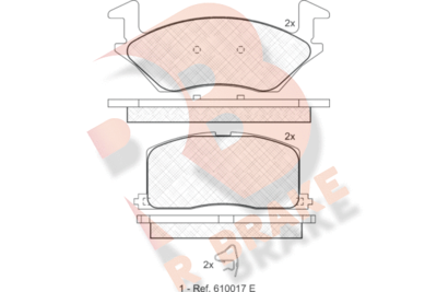 RB0888 R BRAKE Комплект тормозных колодок, дисковый тормоз