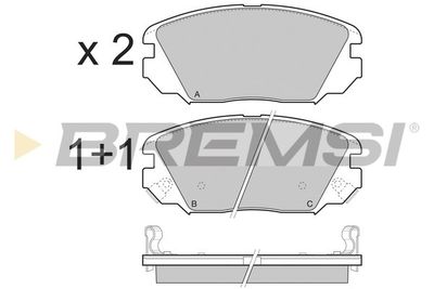 BP3401 BREMSI Комплект тормозных колодок, дисковый тормоз