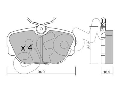 8223510 CIFAM Комплект тормозных колодок, дисковый тормоз